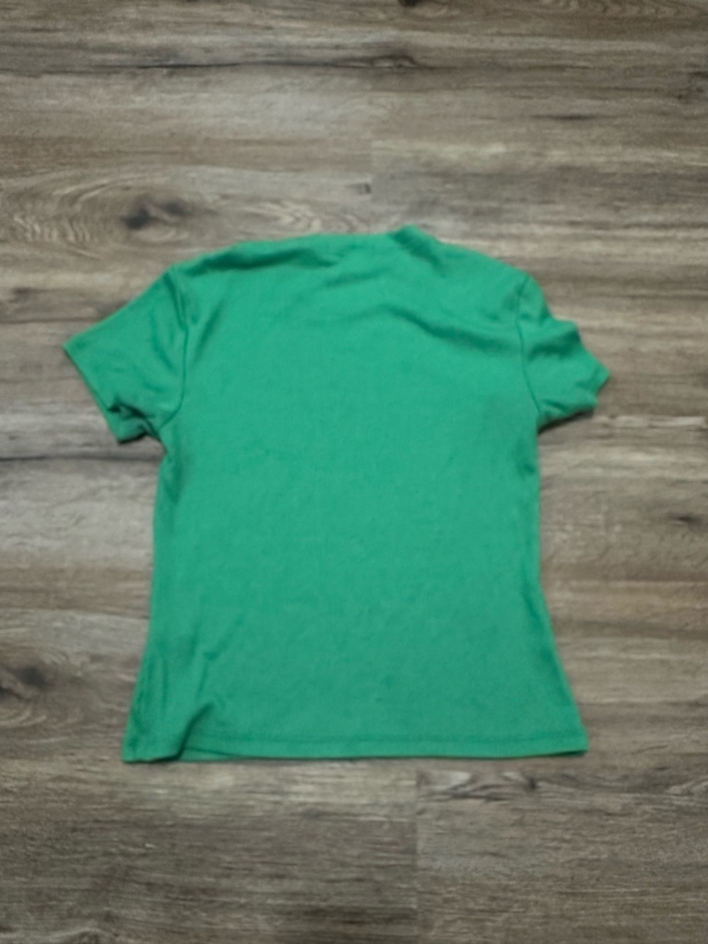 Green Ribbed Short Sleeve Tee - Picture 3 of 3